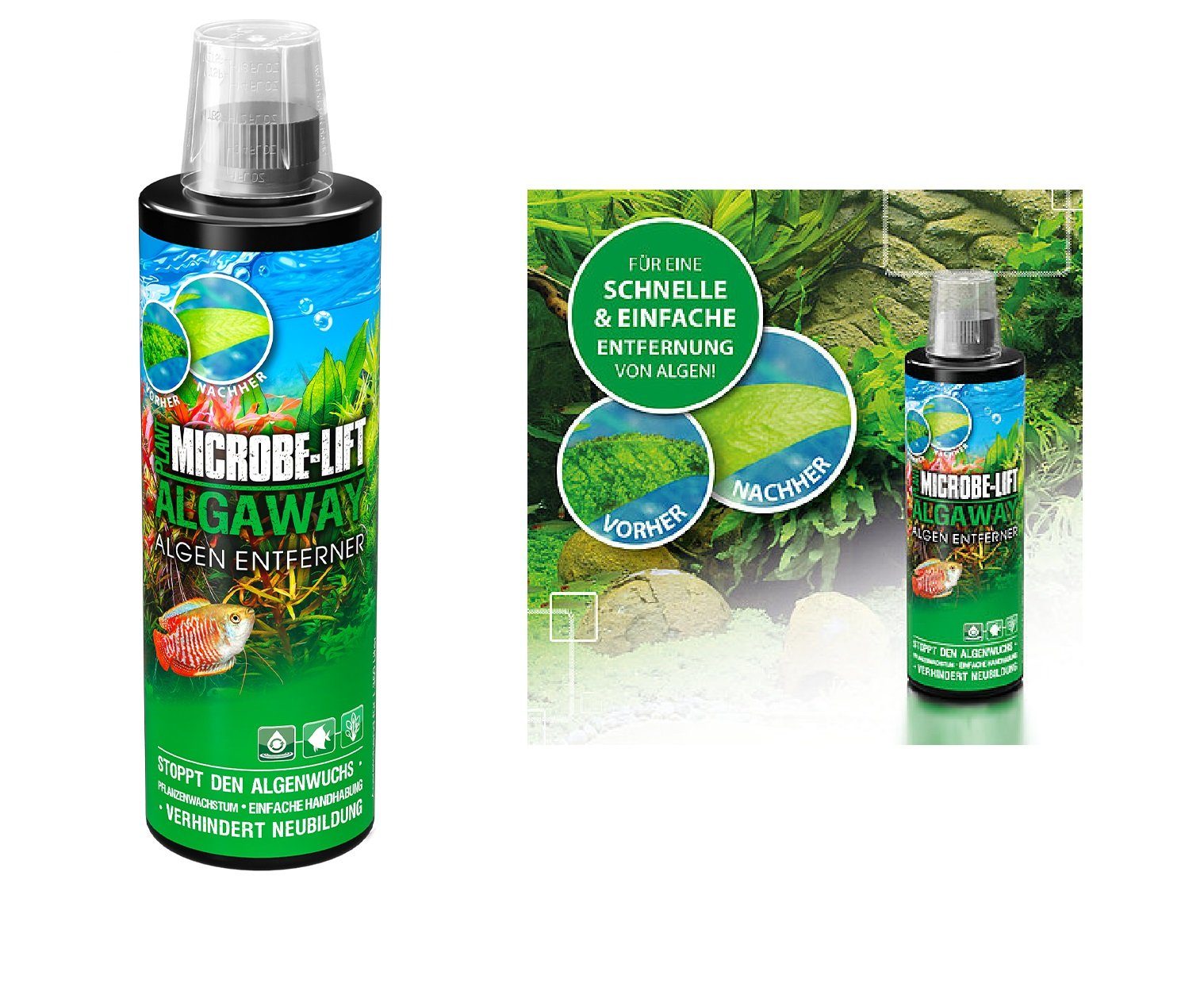 Microbe-Lift Aquariumfilter Microbe-Lift Algenentferner Algaway Süßwasseraquarien 473 ml