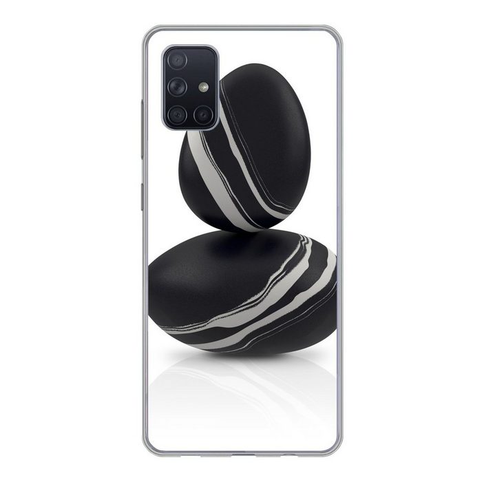 MuchoWow Handyhülle Aufgetürmte Zen-Steine Phone Case Handyhülle Samsung Galaxy A71 Silikon Schutzhülle