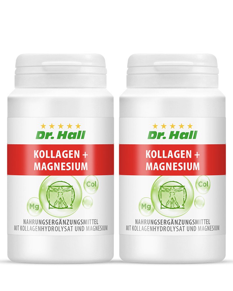 Dr. Hall Kollagen + Magnesium, 2000mg Kollagen pro Tag, 30 Tabletten, 82 g