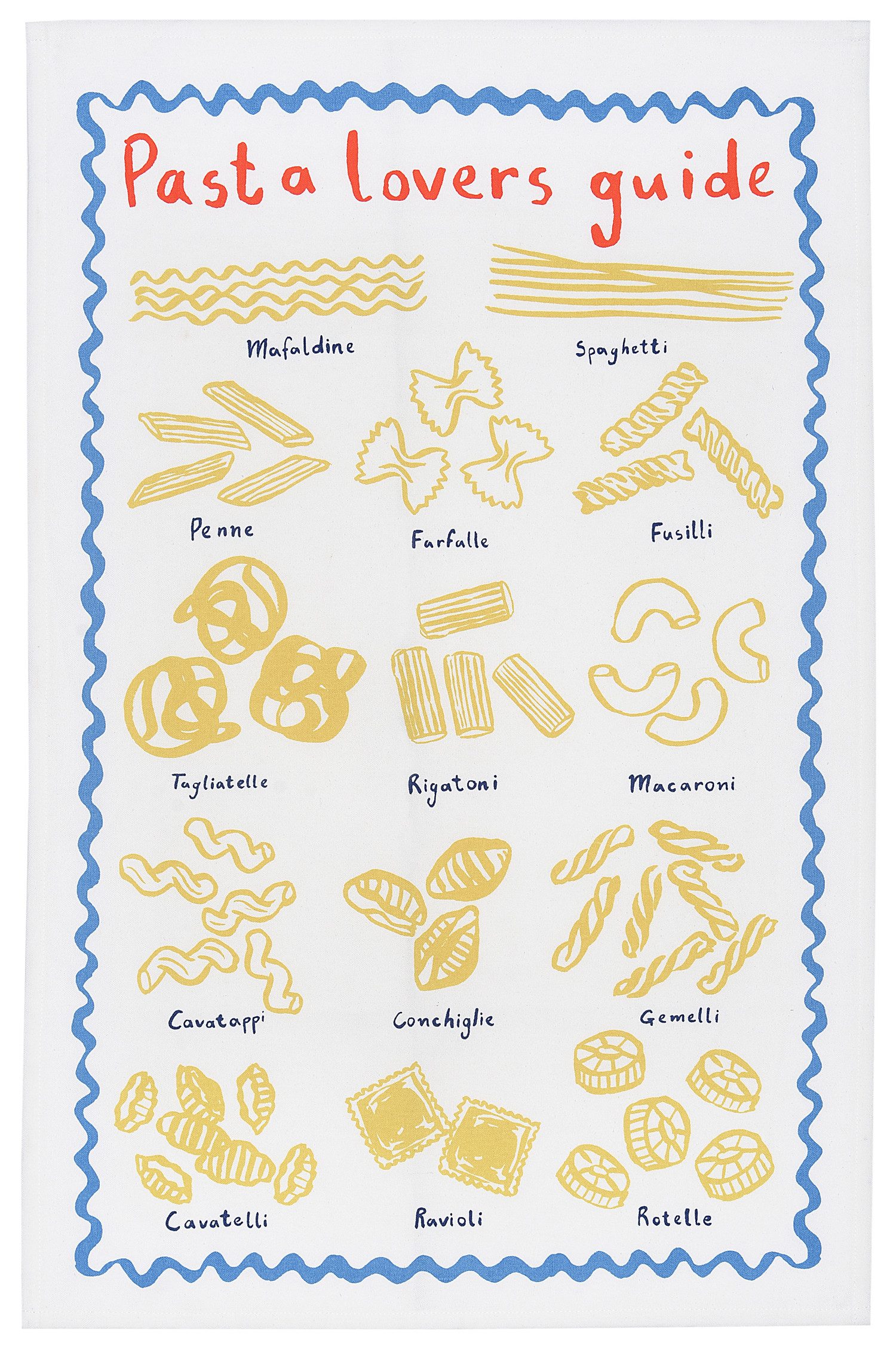 Ulster Weavers Geschirrtuch Pasta Lovers Club, (1-tlg., 1-teilig), 100% Baumwolle 48x74cm Küchentuch