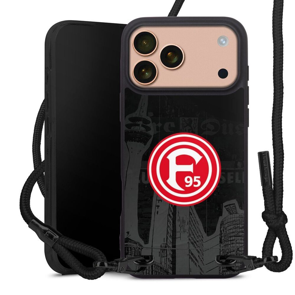 DeinDesign Handyhülle Fortuna Düsseldorf Offizielles Lizenzprodukt Logo Fortuna Logo City, Apple iPhone 17 Pro Max Premium Handykette Hülle mit Band