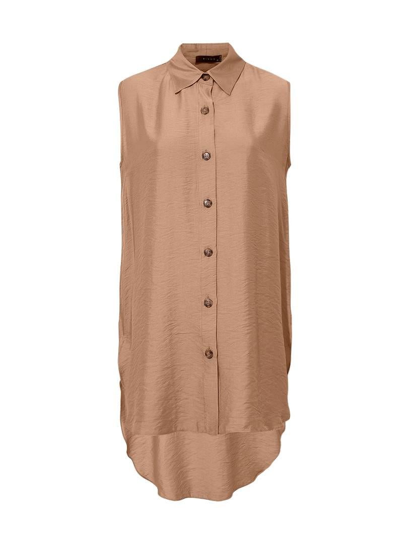 Rivus Frackhemd Hemdbluse damen - Sommerliche Damen Bluse, Festliche Longbluse Tunika