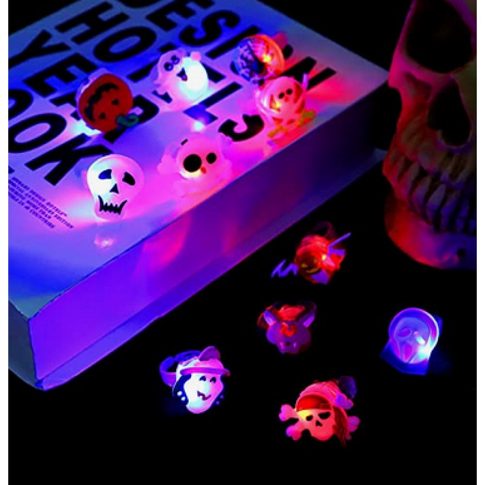 10 Stücke LED leuchtende Ringe Weihnachtselemente Zarte Fingerlichter für  Kinder