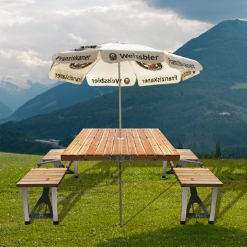 BIGTREE Gartentisch Klappbarer Picknicktisch für 4 Personen,Camping