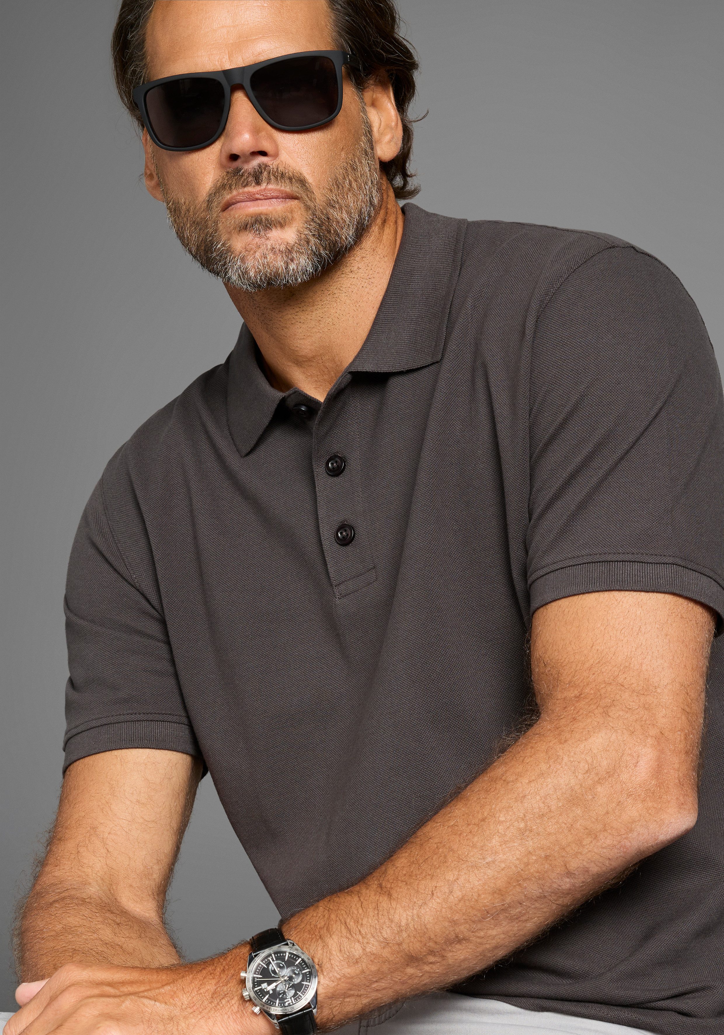 Man's World Poloshirt Kurzarm, lockere Passform, günstig online kaufen