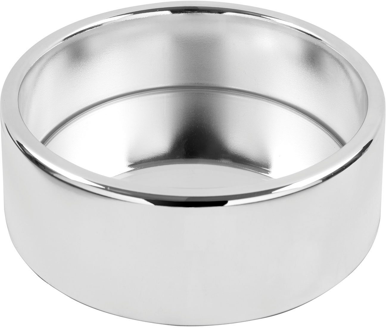 Fink Kerzenhalter EMPIRE (1 St), Silberfarben - Metall vernickelt - Ø 11,5cm - für Stumpenkerzen Ø 8 cm