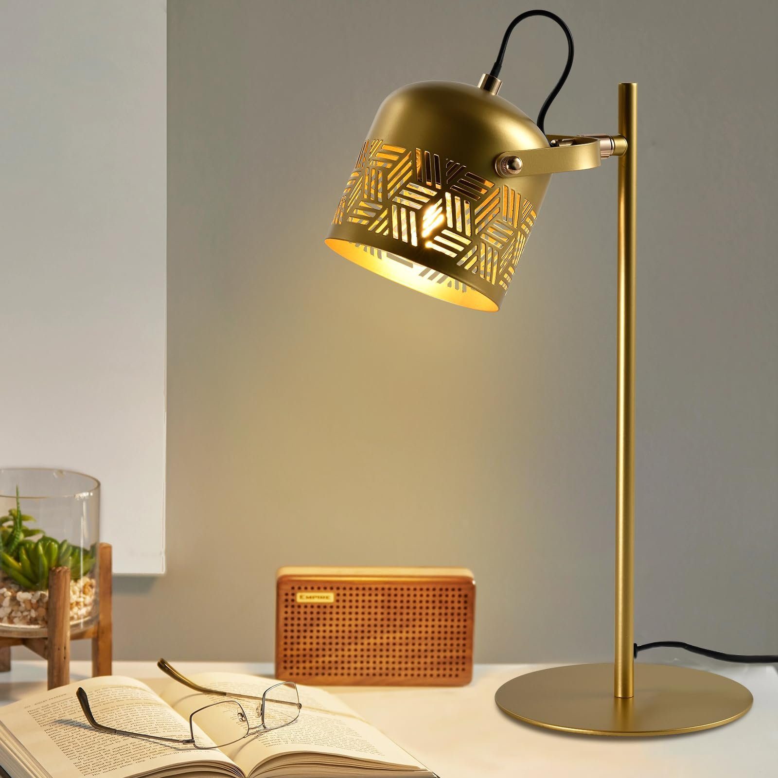 LQWELL Tischleuchte E27 Nachttischlampe LED Tischlampe, Leuchtmittel wechse günstig online kaufen