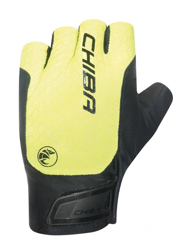 Fahrradhandschuhe CHIBA Pure Race II - Radhandschuhe kurzfinger, S, neongelb, atmungsakt