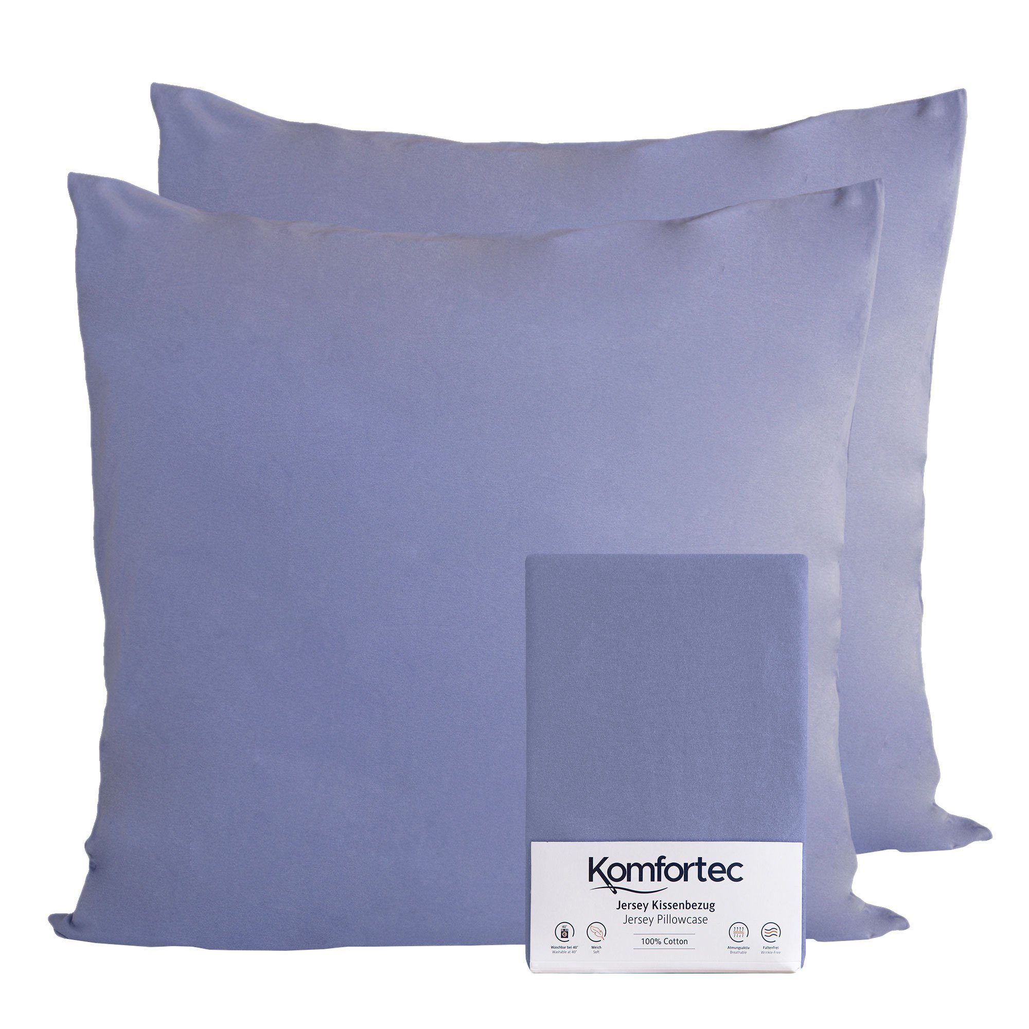 Komfortec Kissenbezug 100% Baumwolle, 150 g/m², (2 Stück), 40 x 40 cm, Kiss günstig online kaufen