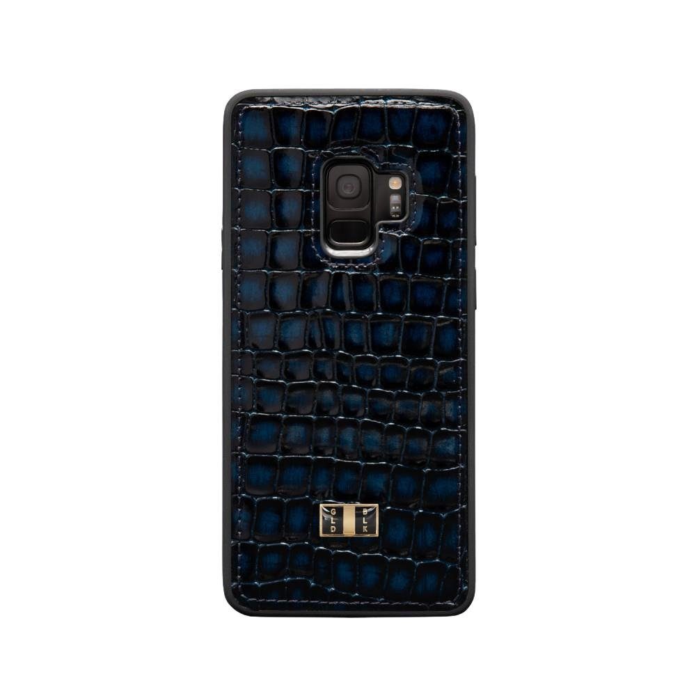 GOLDBLACK Handyhülle SAMSUNG GALAXY S9 LEDERHÜLLE MILANO BLAU 14,65 cm ...