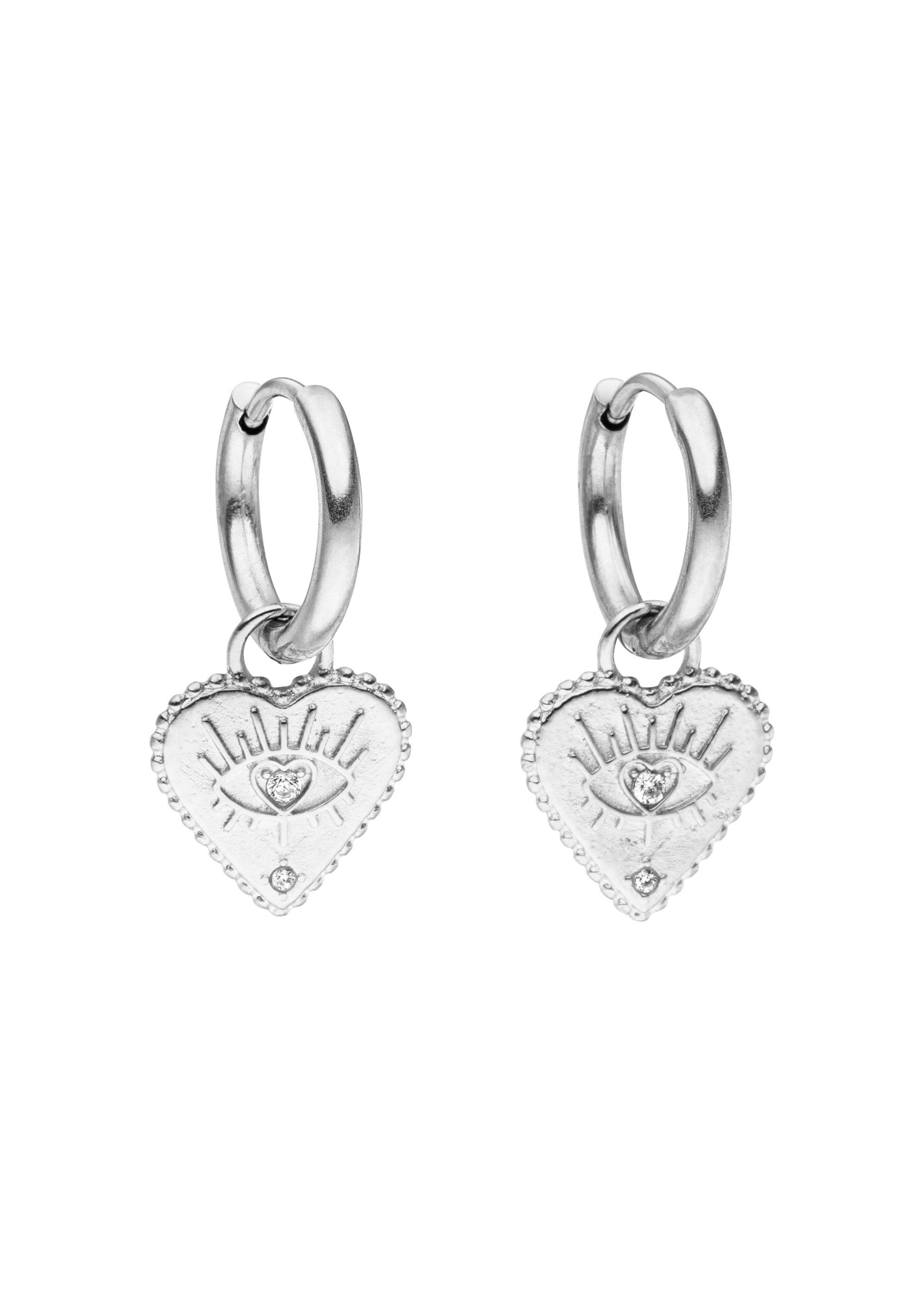 Paar Creolen Bright Heart