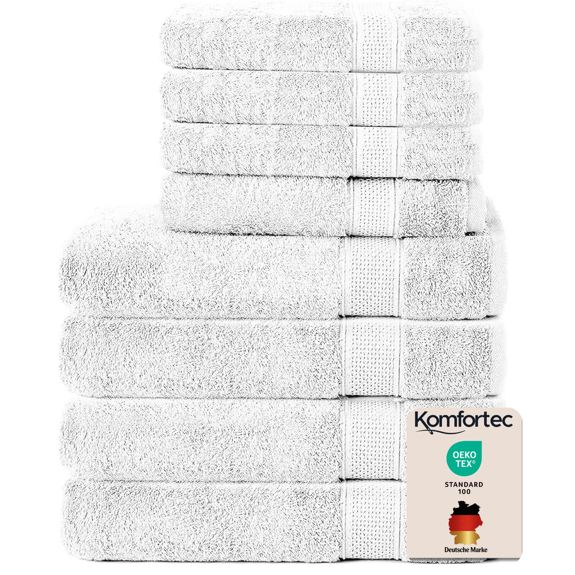 Komfortec Handtuch Set aus 100% Baumwolle, 4 Handtücher 50x100 cm und 4 Bad günstig online kaufen