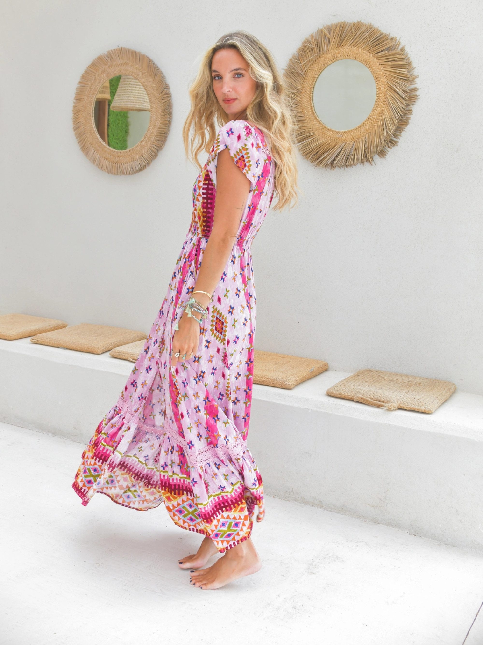 ANNIS Fashion & Accessoires Maxikleid "VAYANA" v. Jaase (1-tlg) NEU, aus Viskose, sommerliches Design