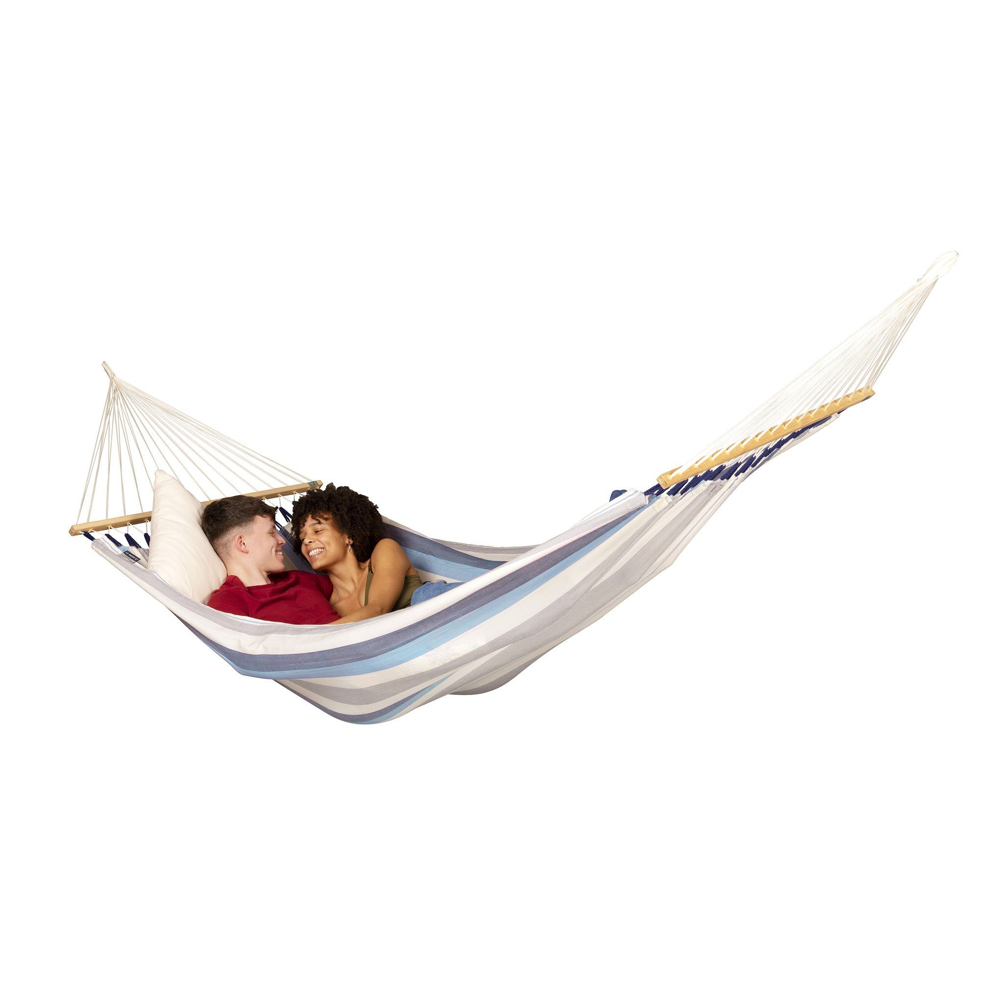 La Siesta Stabhängematte Stabhängematte Alisio Sea Salt Doppel-Stabhängematte Outdoor La Siesta, Hochwertige Qualität