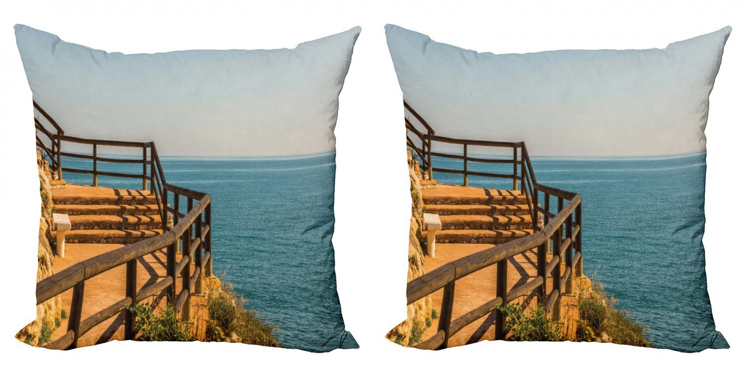 Kissenbezüge Modern Accent Doppelseitiger Digitaldruck, Abakuhaus (2 Stück), Strand Pathway Promenade Meerküste