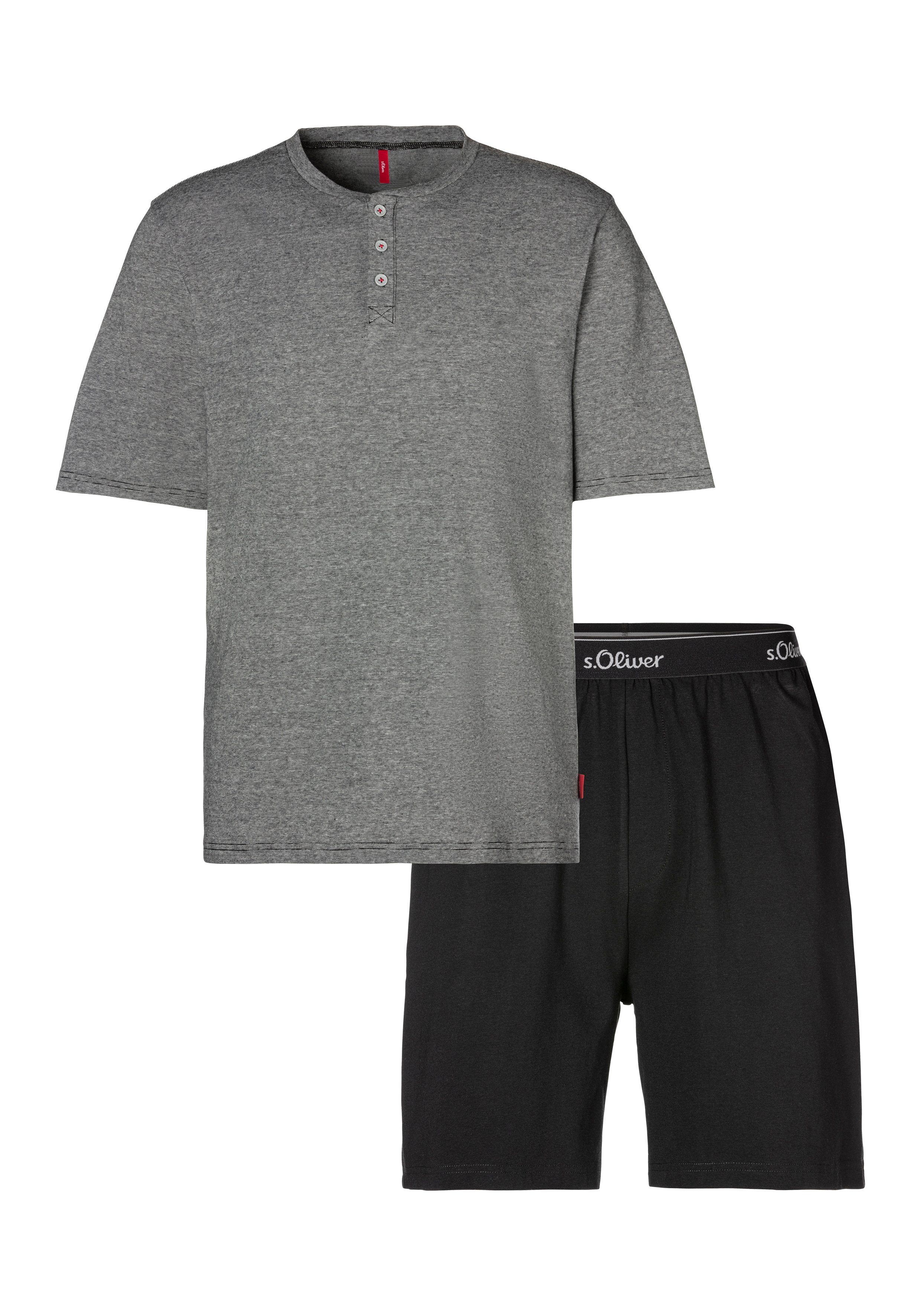 s.Oliver Pyjama (2 tlg., 1 Stück) Schlafanzug in Melange-Optik mit Knopfleiste. € 26,99, (€ 26,99 pro 1 Stk).