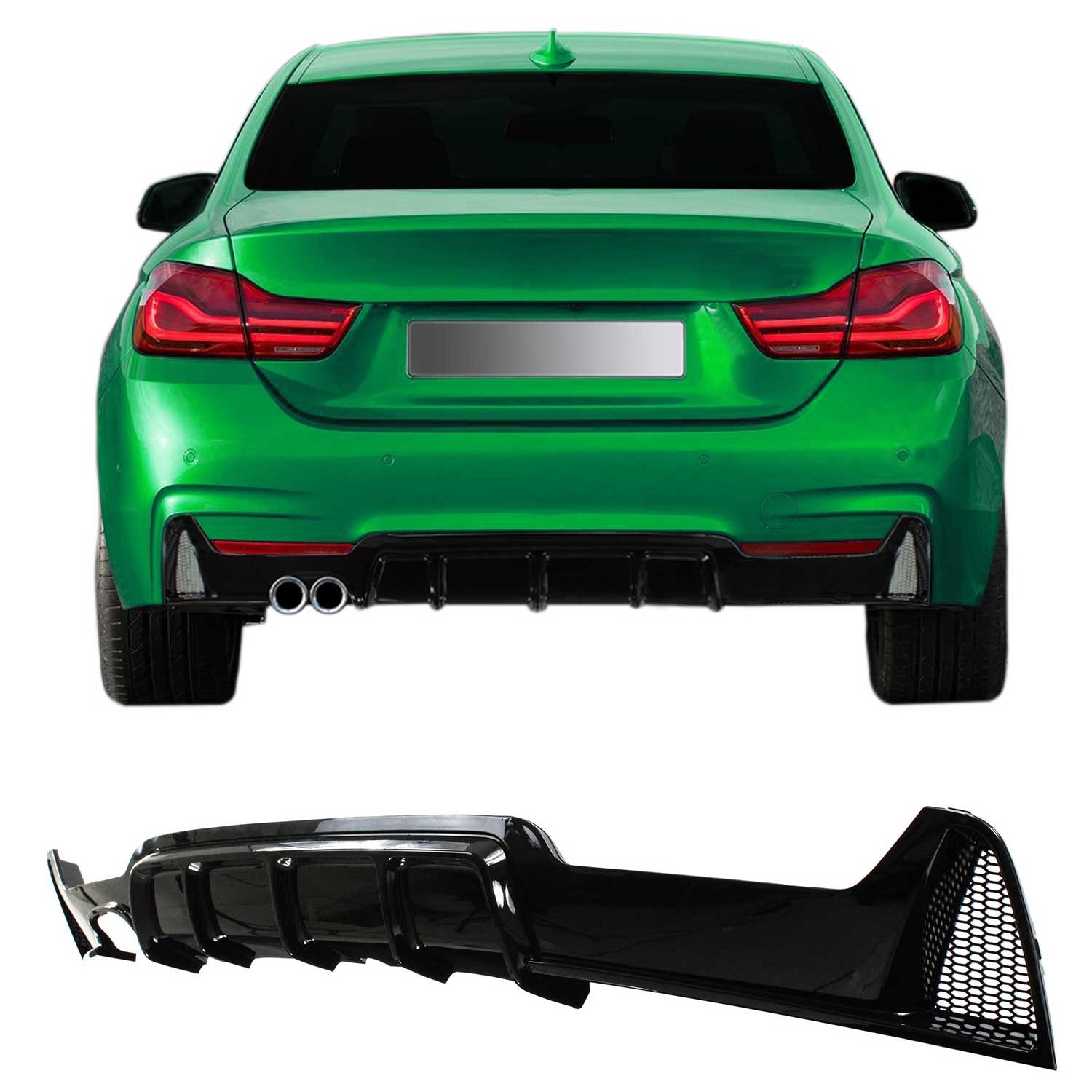 OMAC Frontstoßstange Heckdiffusor Spoilerlippe für BMW 4er F32 F36 Bj 2013-2020 glänzend, 1-St.