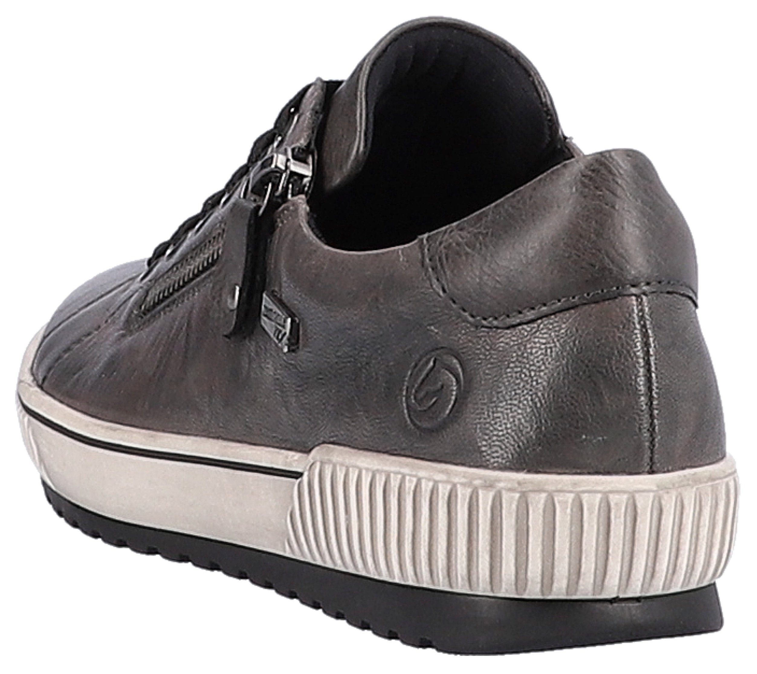 Remonte Sneaker mit praktischem Außenreißverschluss grau
