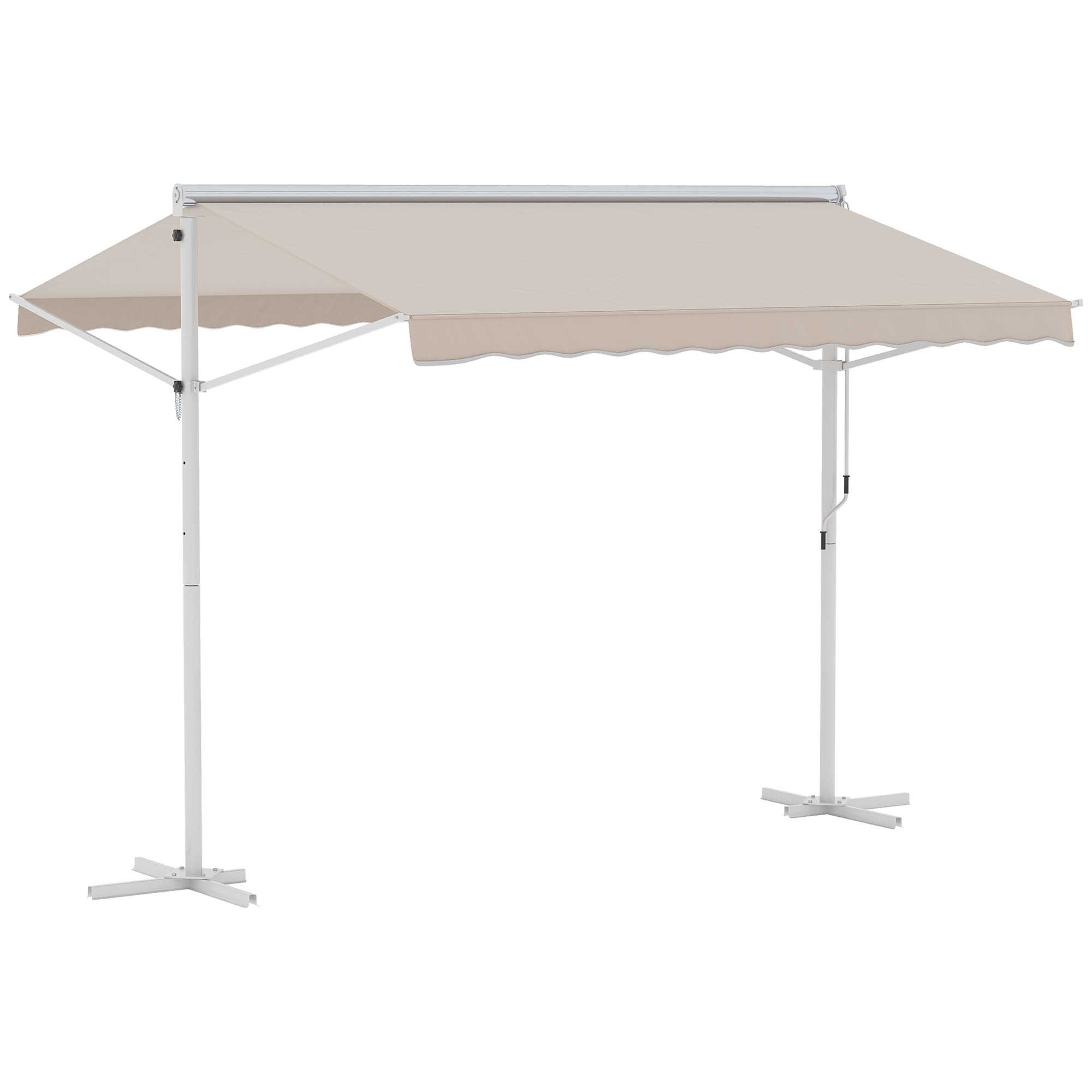 furnicato Markise Standmarkise 300x295x255 cm in Creme für Garten und (1-St)