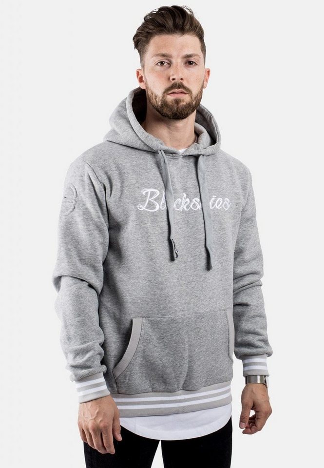 Blackskies Kapuzenpullover BS Script Hoodie Grau-Weiß Medium