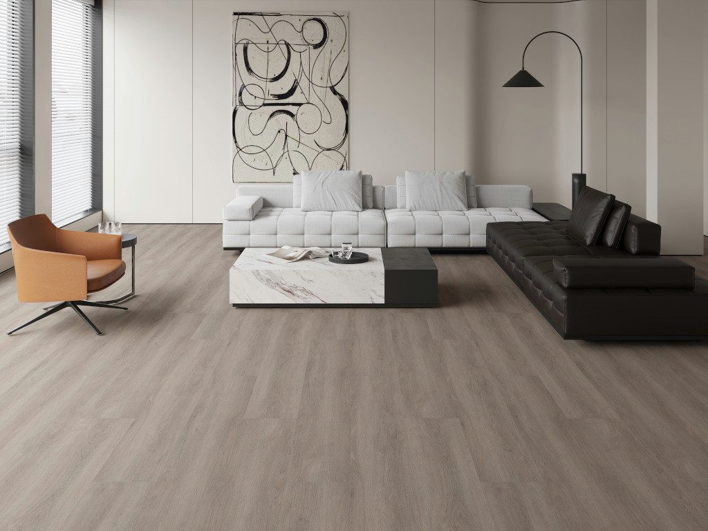 BASICfloor Vinylboden Vinylboden Klickvinyl Eiche rustikal Sand Landhausdiele