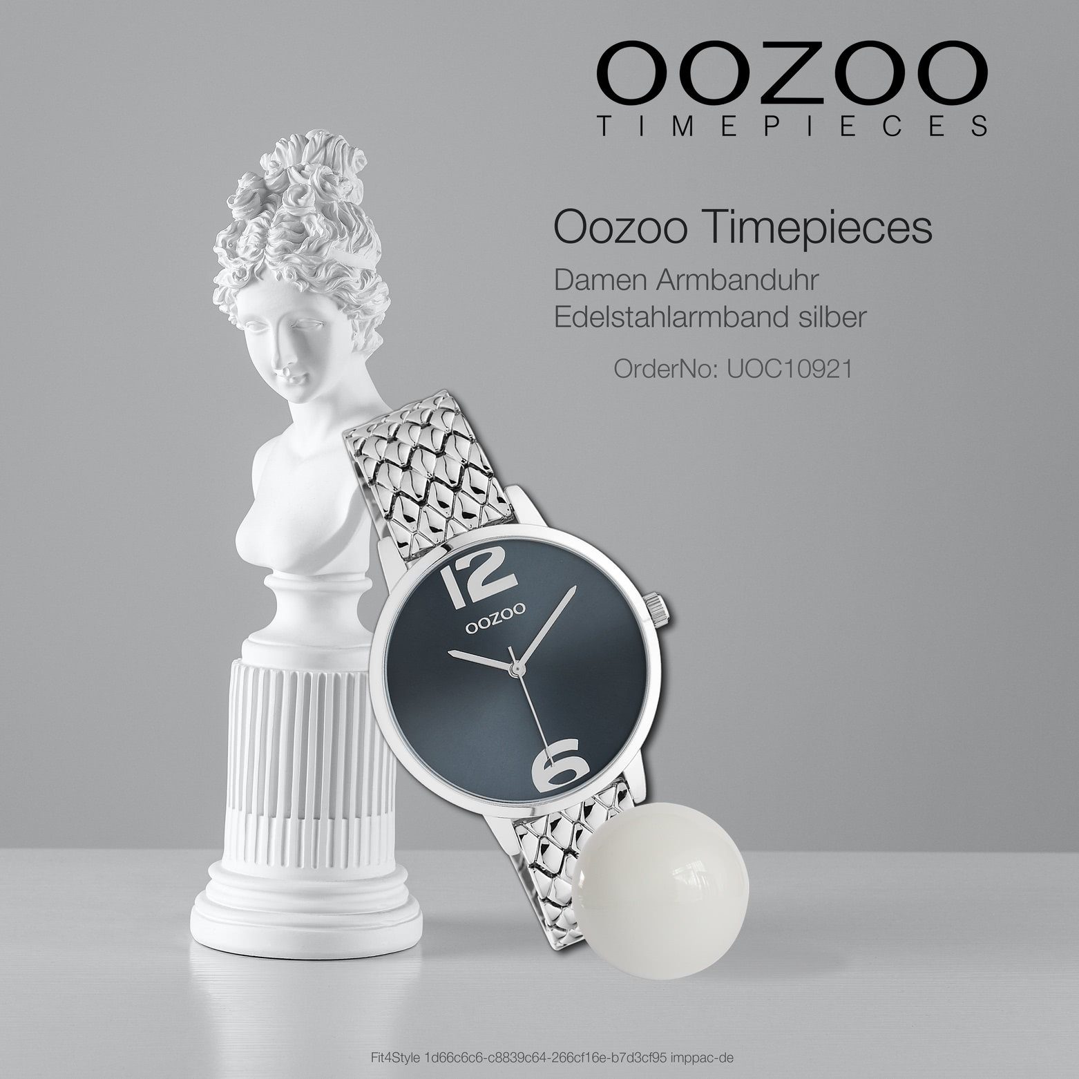 Oozoo OOZOO Edelstahlarmband, (ca. Quarzuhr rund, Herrenuhr Elegant-Style Analog, silber Damen, 38mm) Unisex Armbanduhr