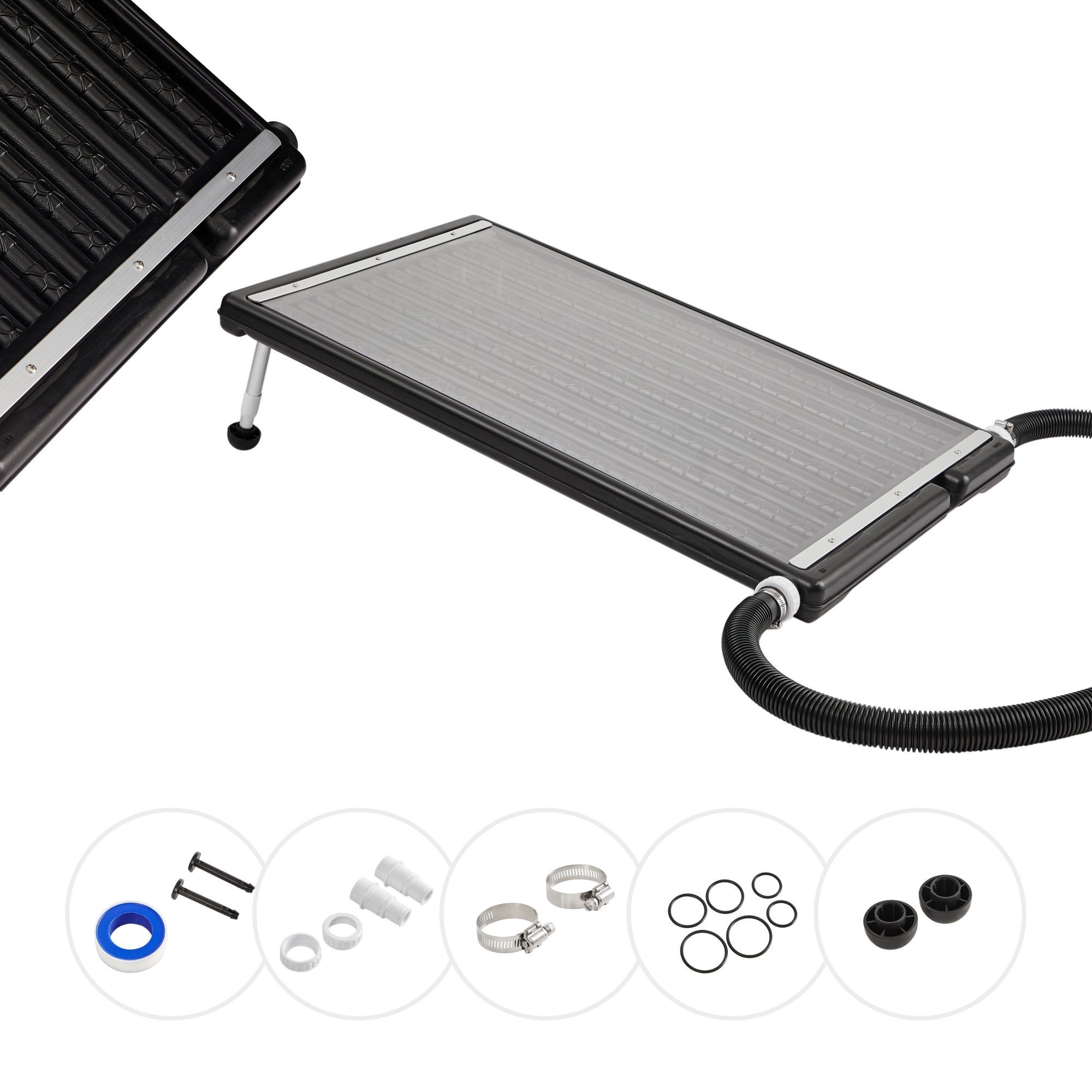 Arebos Solarabsorber Solarmatte Pool Solarheizung Poolheizung Solar Heizung, BxL: 65x110 cm, 0,72 m² Absorberfläche, Stück, Poolheizung, Wasser Erhitzung durch Solar