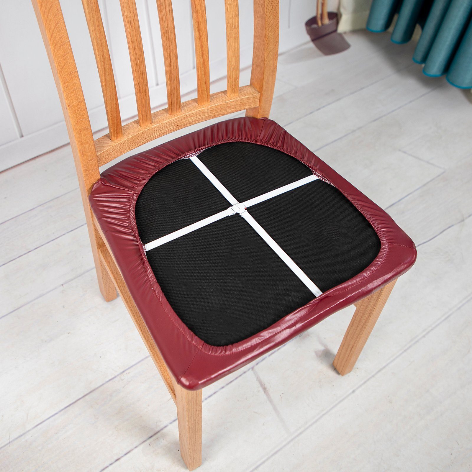 Elastic PU Home, Rot Sitzbezug, Stretch Sunicol Slipcover, Cushion Stuhlhusse für Esszimmer