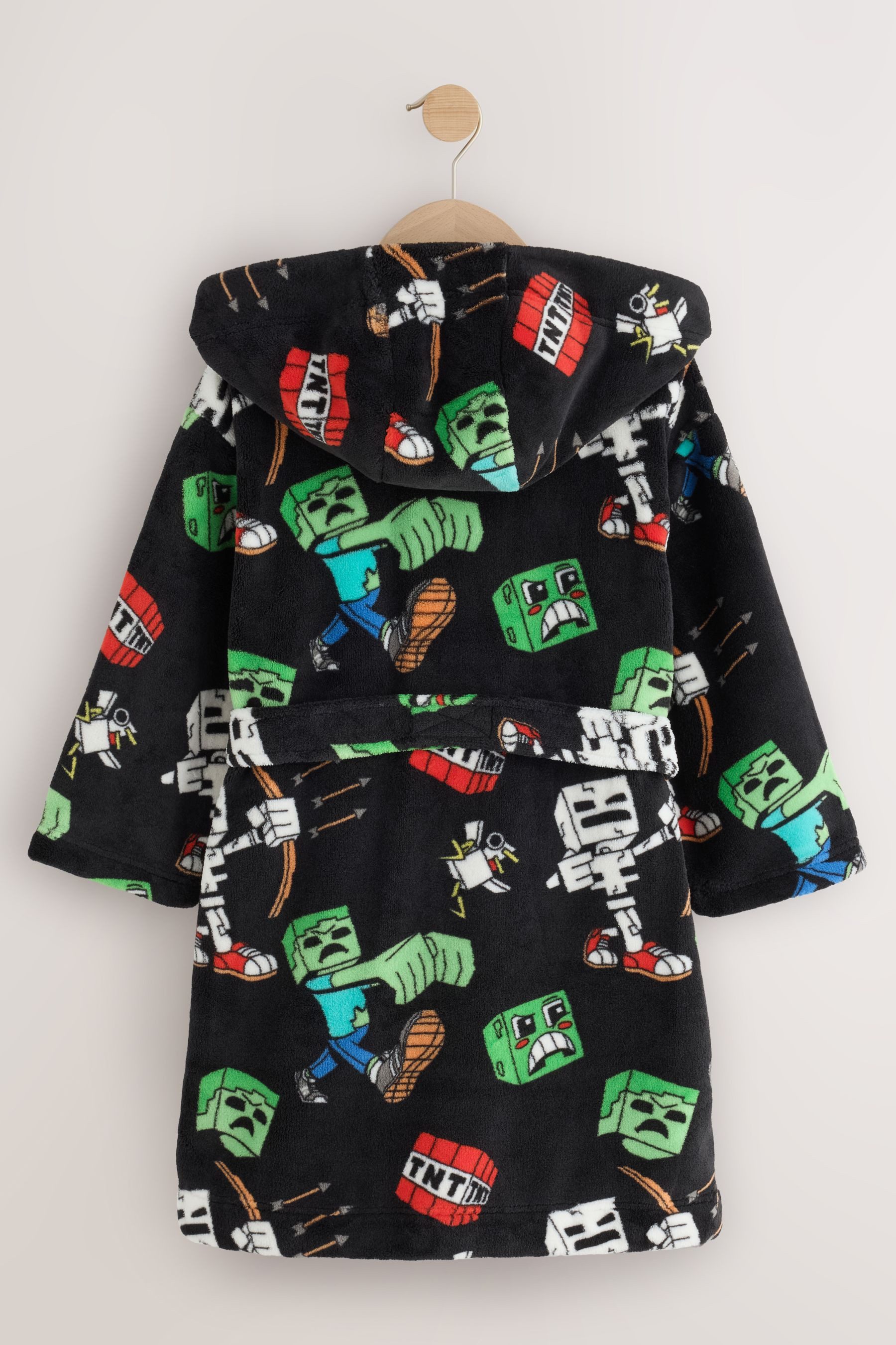 Next Kinderbademantel Fleece-Morgenmantel, Minecraft, Polyester (recycelt), Polyester – Bild 2 von 5
