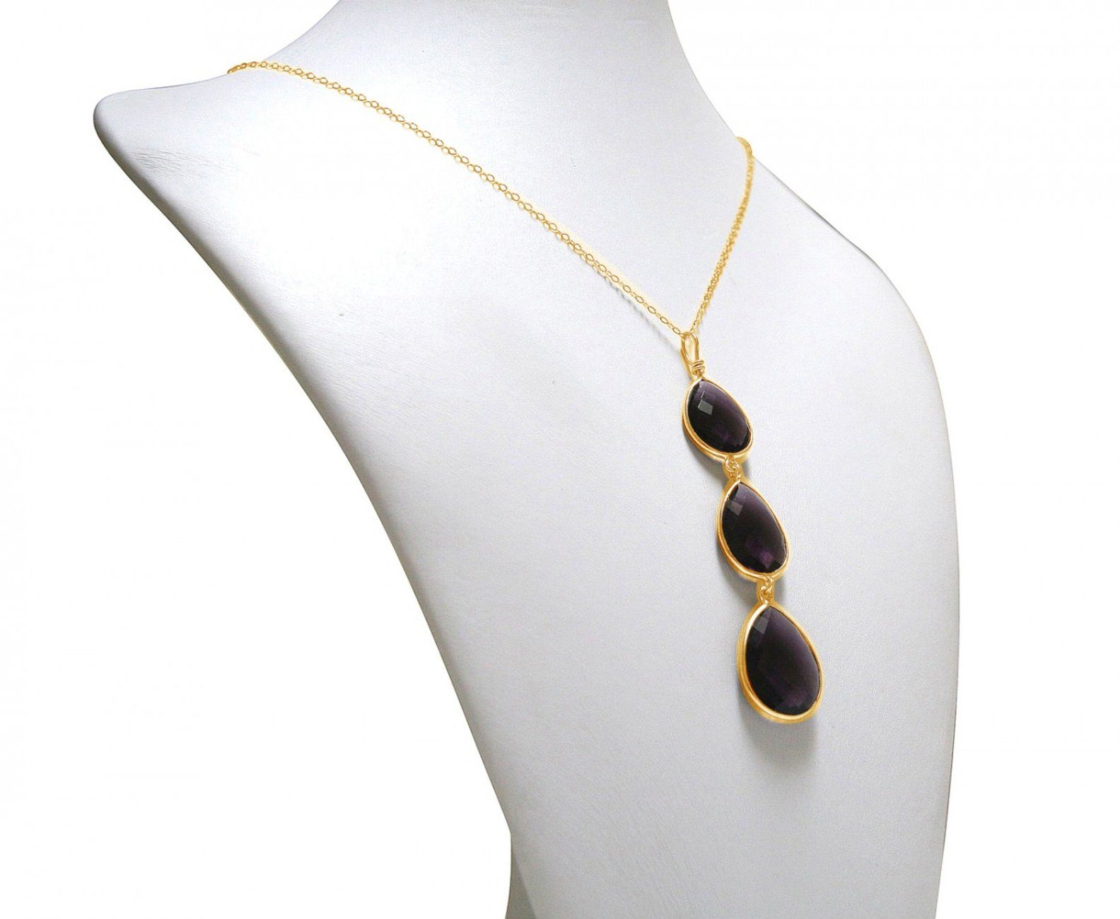 3. Bild von Gemshine Kette mit Anhänger »Amethyst Tropfen CANDY«, Made in Spain