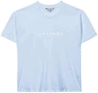 Herrlicher T-Shirt »STINA JERSEY ORGANIC« mit positivem Logo-Statement-Print "Optimist"