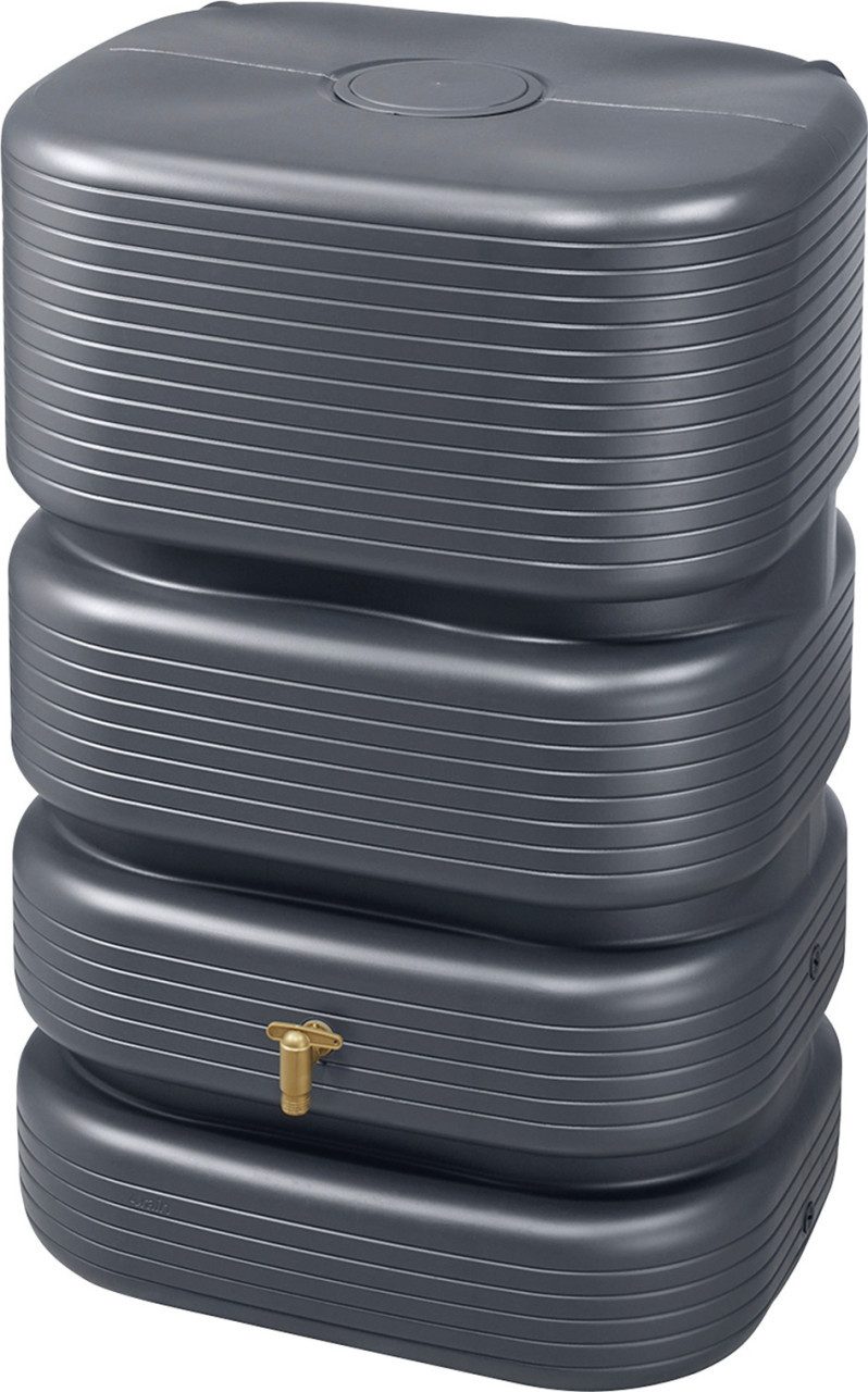 4rain Wassertank 4rain Regentonne Wandtank Quadro 500 L graphitgrau
