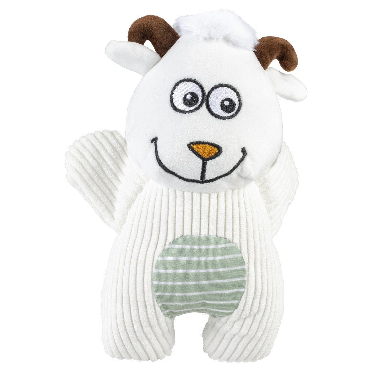 DUVO+ Tierkuscheltier Hundespielzeug Plüsch Schaf corduroy weiß
