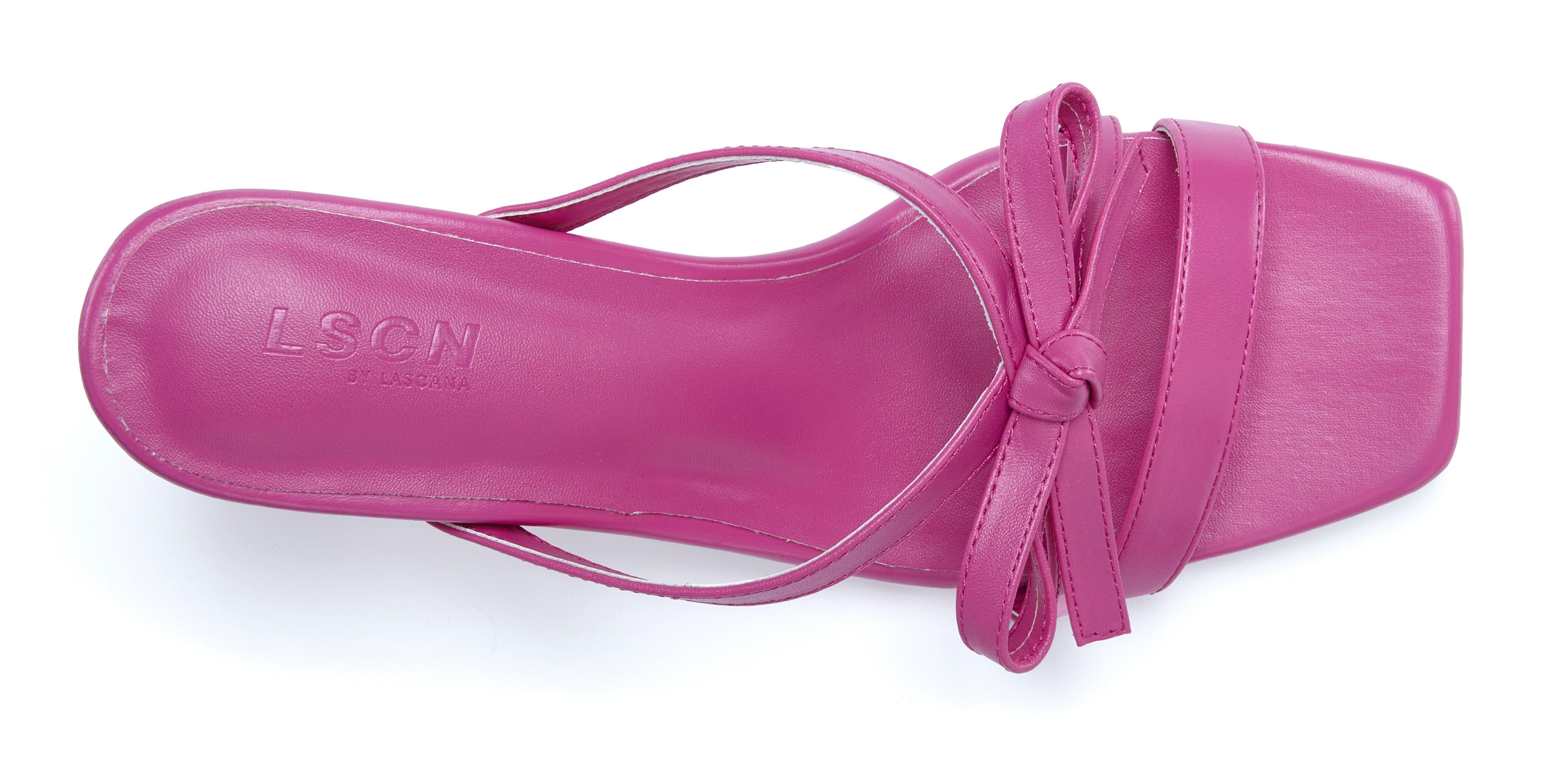LSCN by LASCANA Pantolette Mule, Sandale, offener Schuh, in Karree-Form mit Kitten-Heel