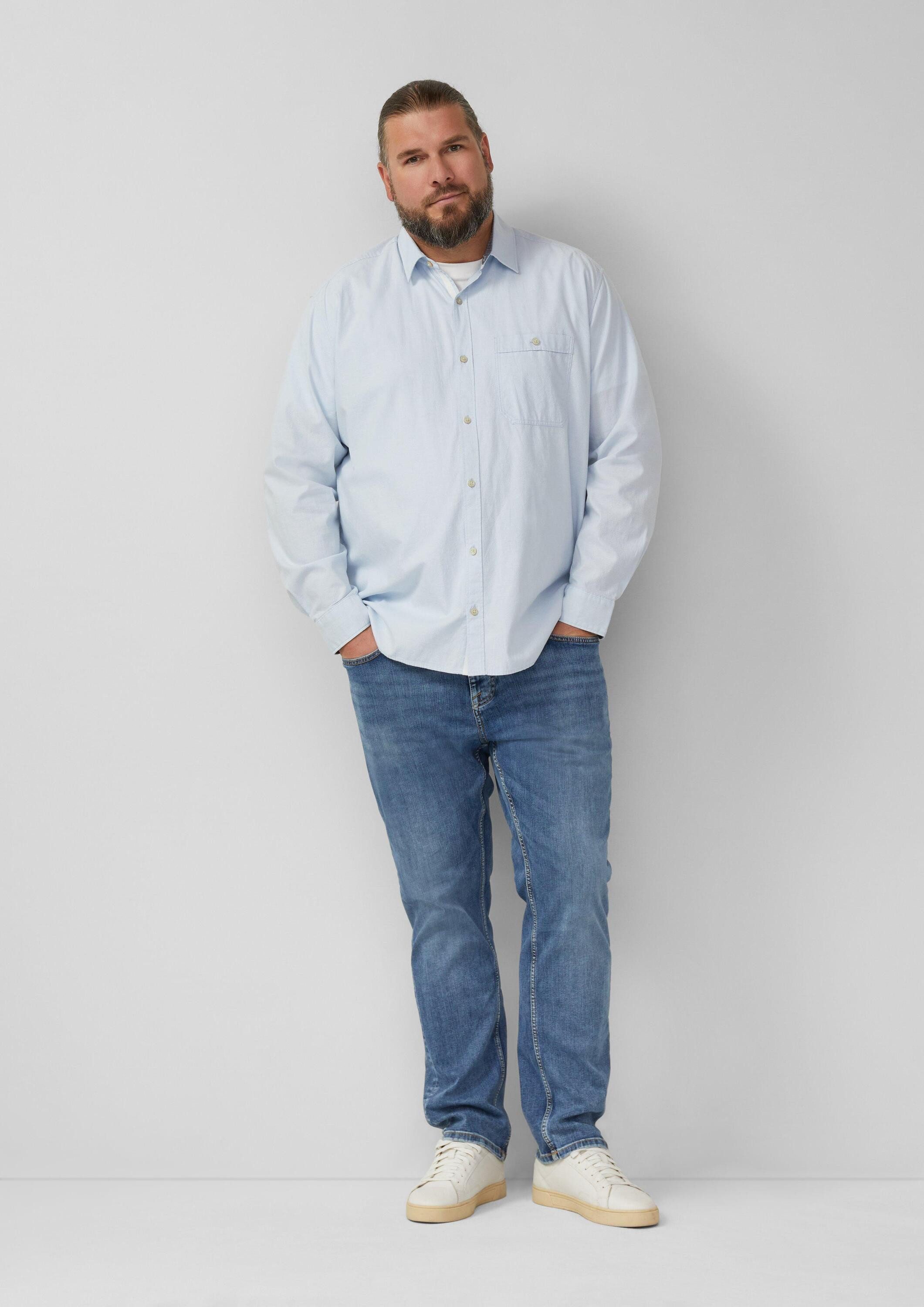 s.Oliver Langarmhemd Hemd Regular Fit: Gemustertes Langarmhemd mit Kentkragen