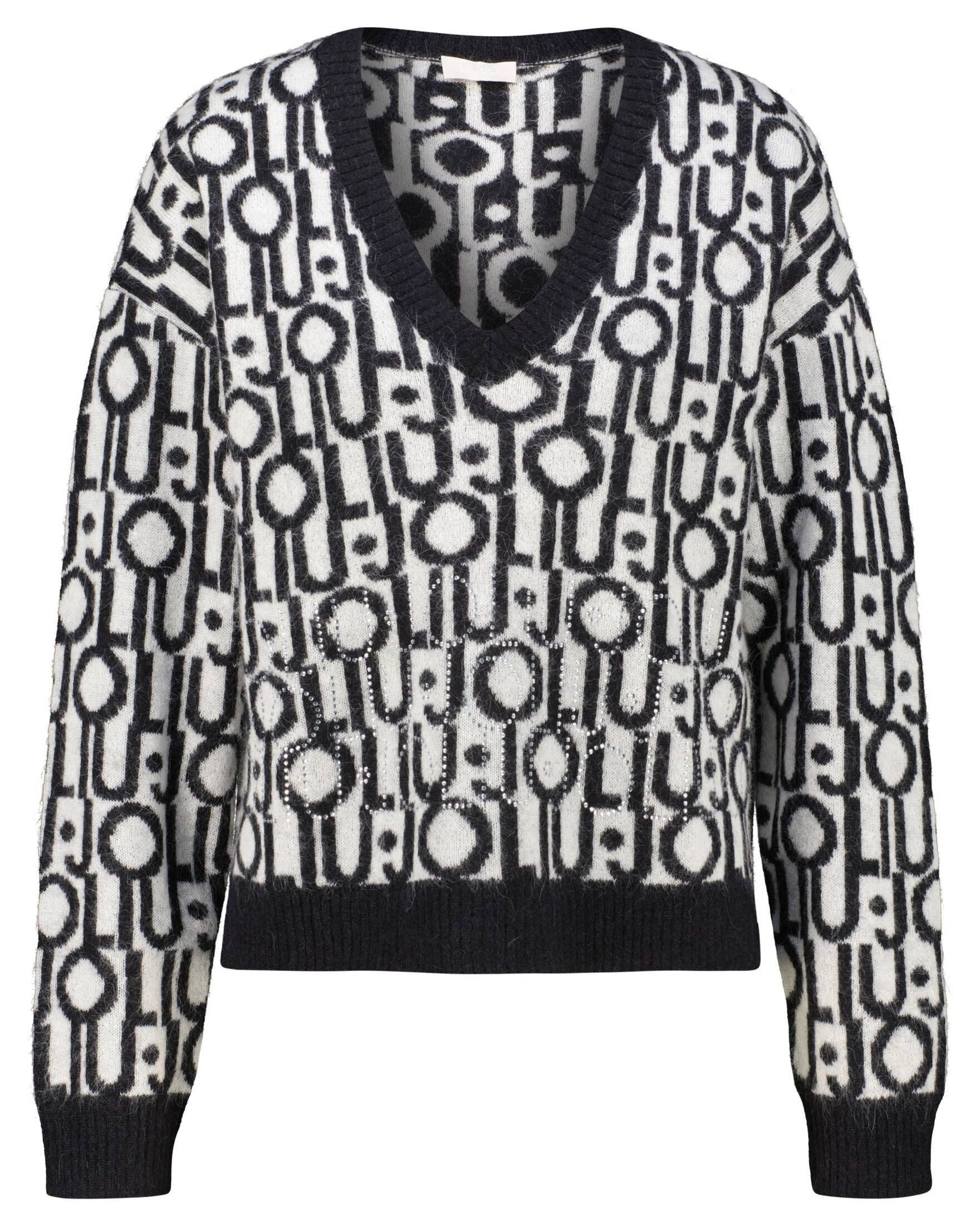 Liu Jo Strickpullover - Pullover mit Jacquardlogo - Damenpullover
