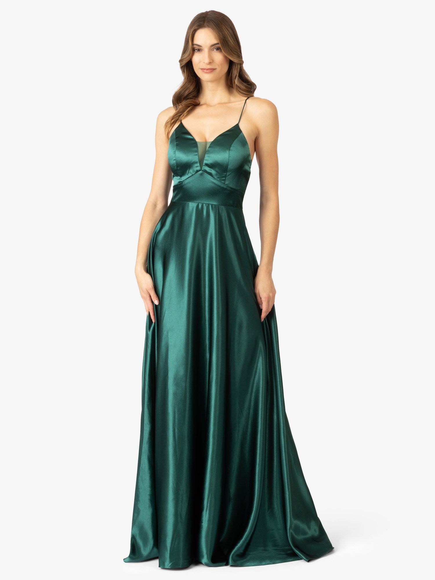 Apart Abendkleid mit emerald elastischer Bündelverarbeitung