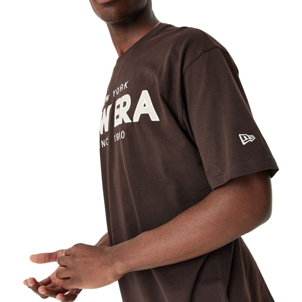 Oversized New BRAND Era LOGO Print-Shirt brown