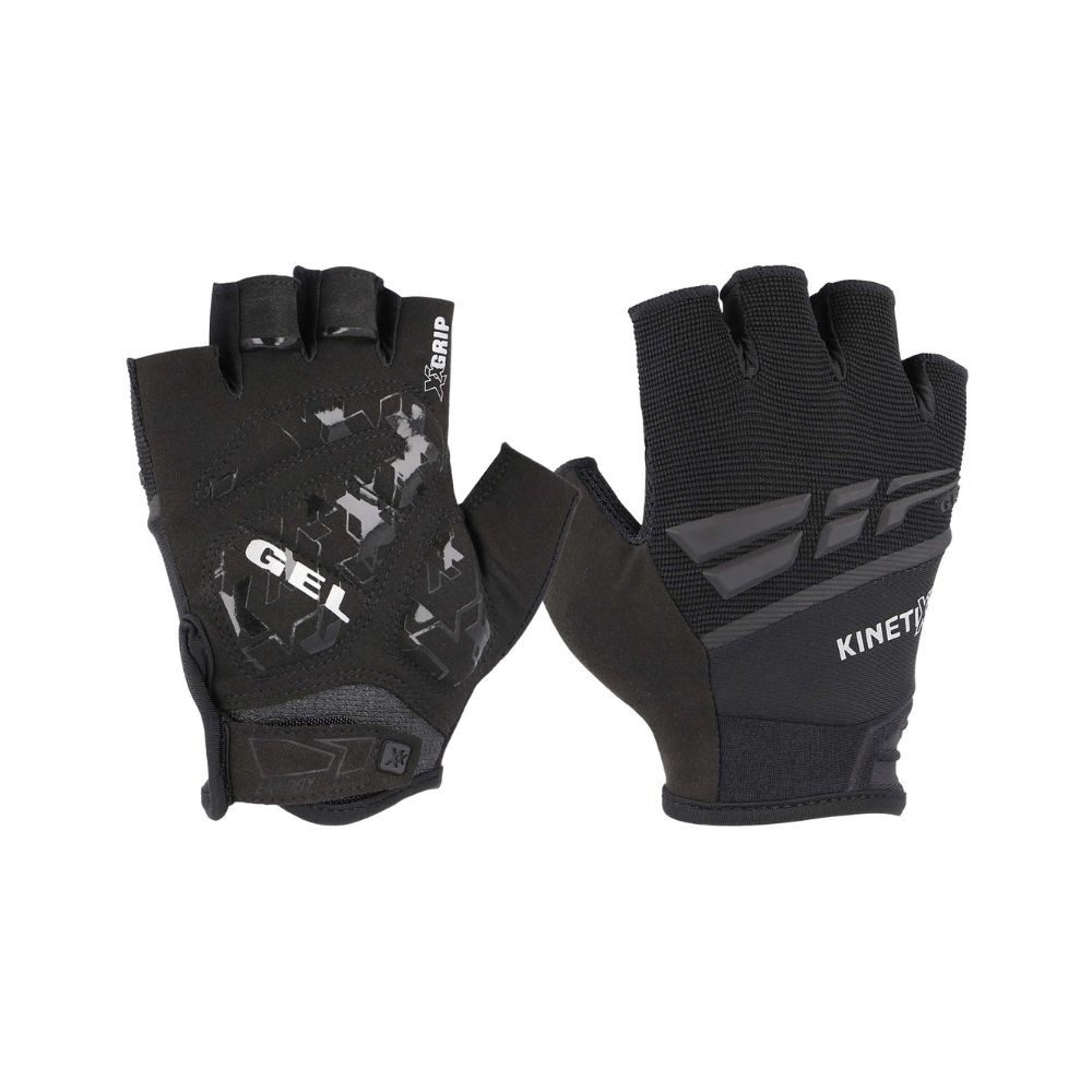 Kinetixx Fahrradhandschuhe Radhandschuhe mit Silikonprotekoren Laif, KinetiXx (schwarz, weiß, grau) Anatomische Passform, Grip, Atmungsaktiv