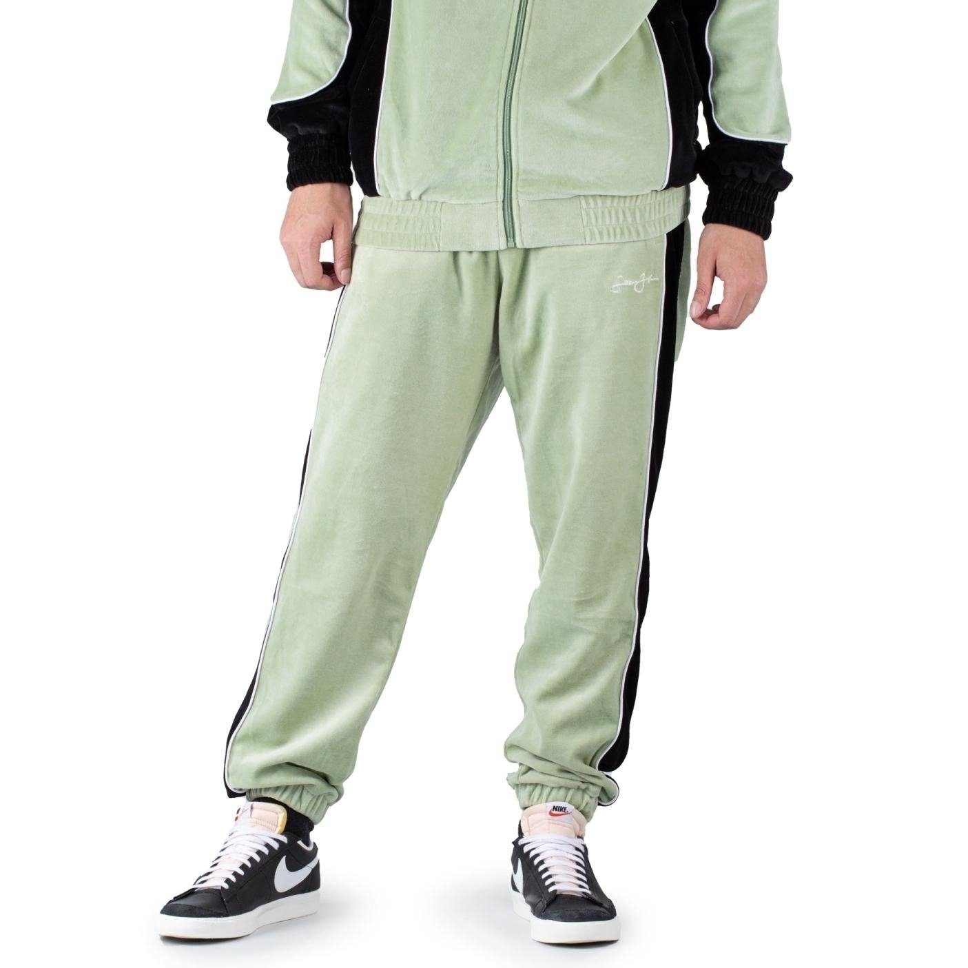 Sean John Jogginghose Sean John Script Logo Colorblock Velvet Trackpant