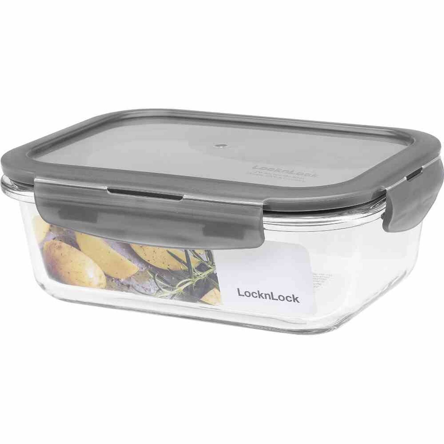 LOCK & LOCK Teedose Box "Boroseal" 0,63 l eckig 17,5 x 13 x 6,4 cm, transparent, Glas