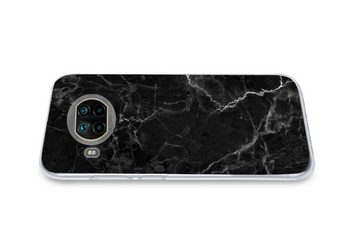MuchoWow Handyhülle Marmor - Schwarz - Weiß - Textur - Marmoroptik, Phone Case, Handyhülle Xiaomi Mi 10T Lite, Silikon, Schutzhülle