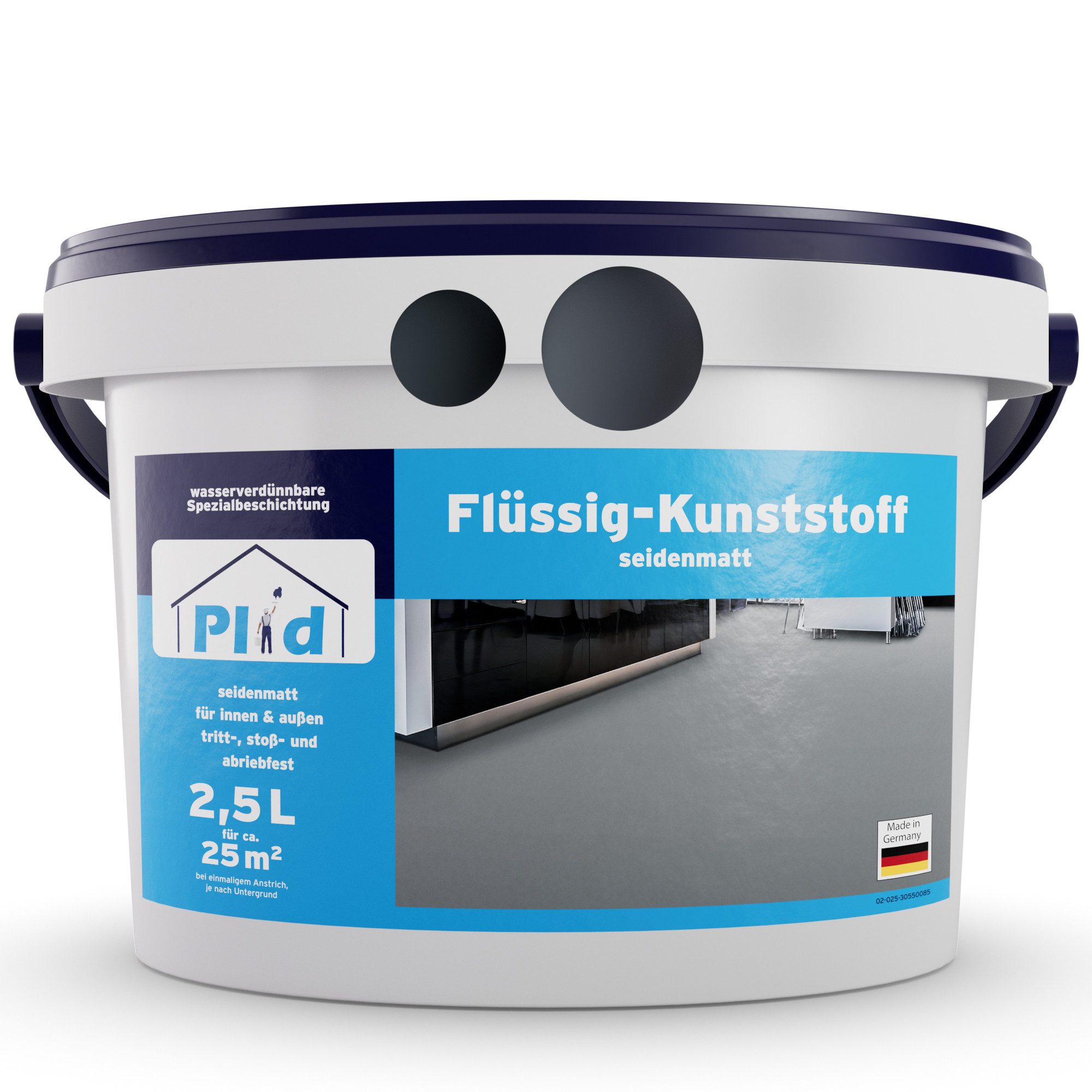plid Bodenversiegelung Flüssigkunststoff Innen & Außen - Bodenbeschichtung - Flüssig PVC, Wasserfest