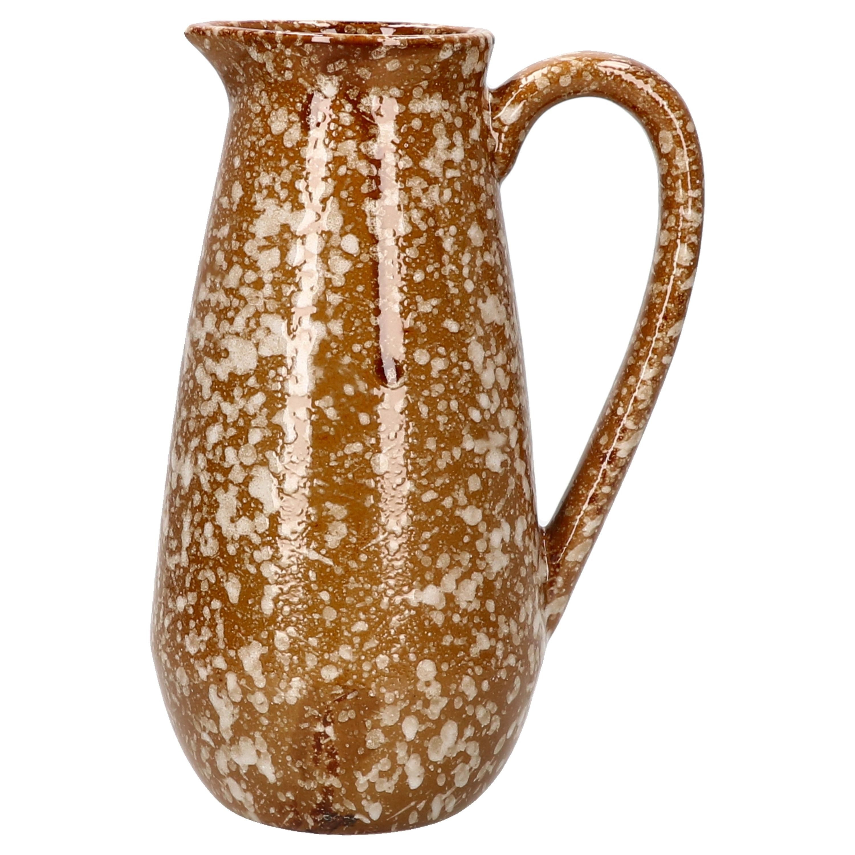 MamboCat Wasserkrug Zandra Ocker Krug 750ml Wein-Kanne Milch-Kännchen Sahne-Krug Essig