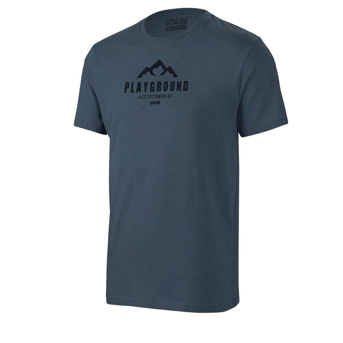T-Shirts Blau S- IXS (1-tlg) T-Shirt Ozeanblau T-Shirt - iXS Ridge