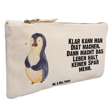 Mr. & Mrs. Panda Kosmetiktasche Größe S Klein Pinguin Diät - Weiß - Geschenk, dick, Schminktasche, Et (1-tlg), Diverse Größen