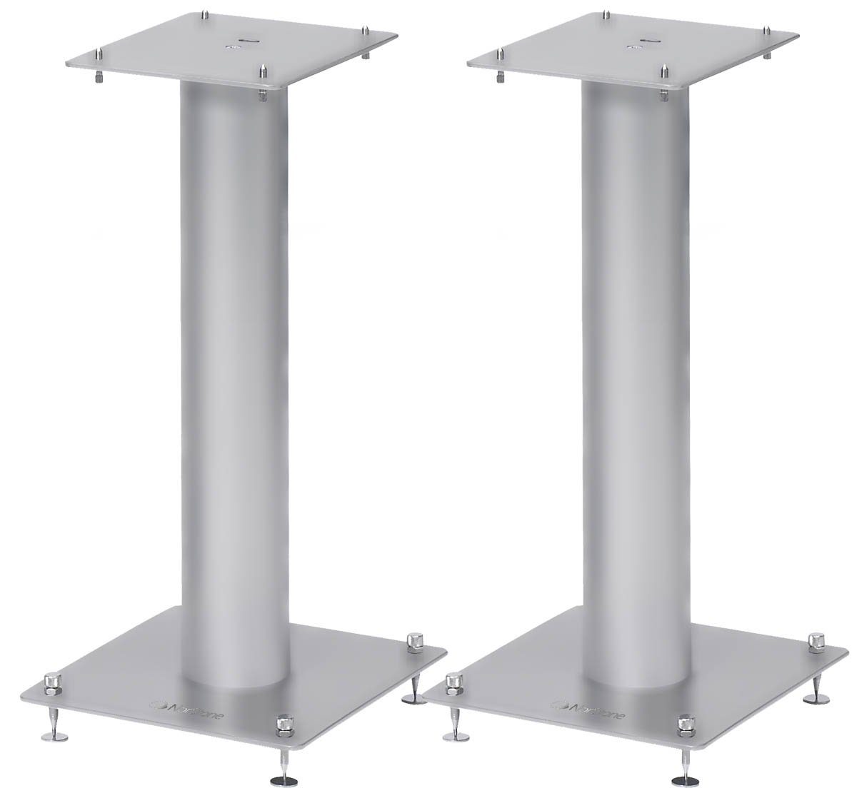 norstone Lautsprecherständer Stylum 1 Silver satin (silber), (belastbar bis 50kg, pulverbeschichtet, Höhe 50cm)