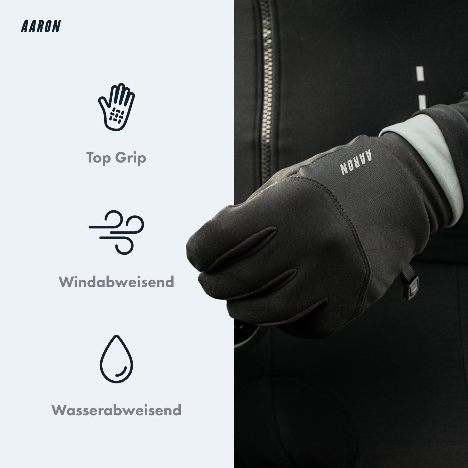 AARON Fahrradhandschuhe Gloves Fahrrad rutschfest touchscreenfähig Damen Herren MTB Trekking