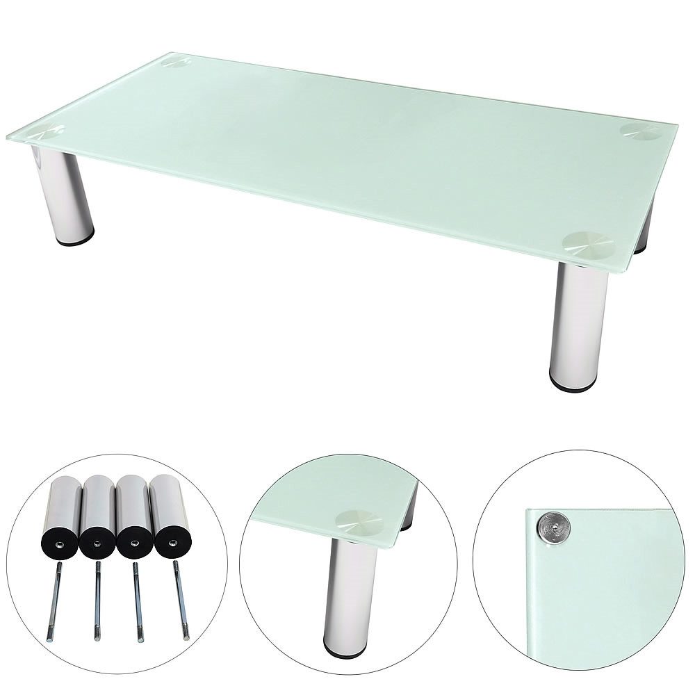 Mucola TV-Rack Monitorerhöhung Schreibtischaufsatz Monitorständer TV Glasau günstig online kaufen