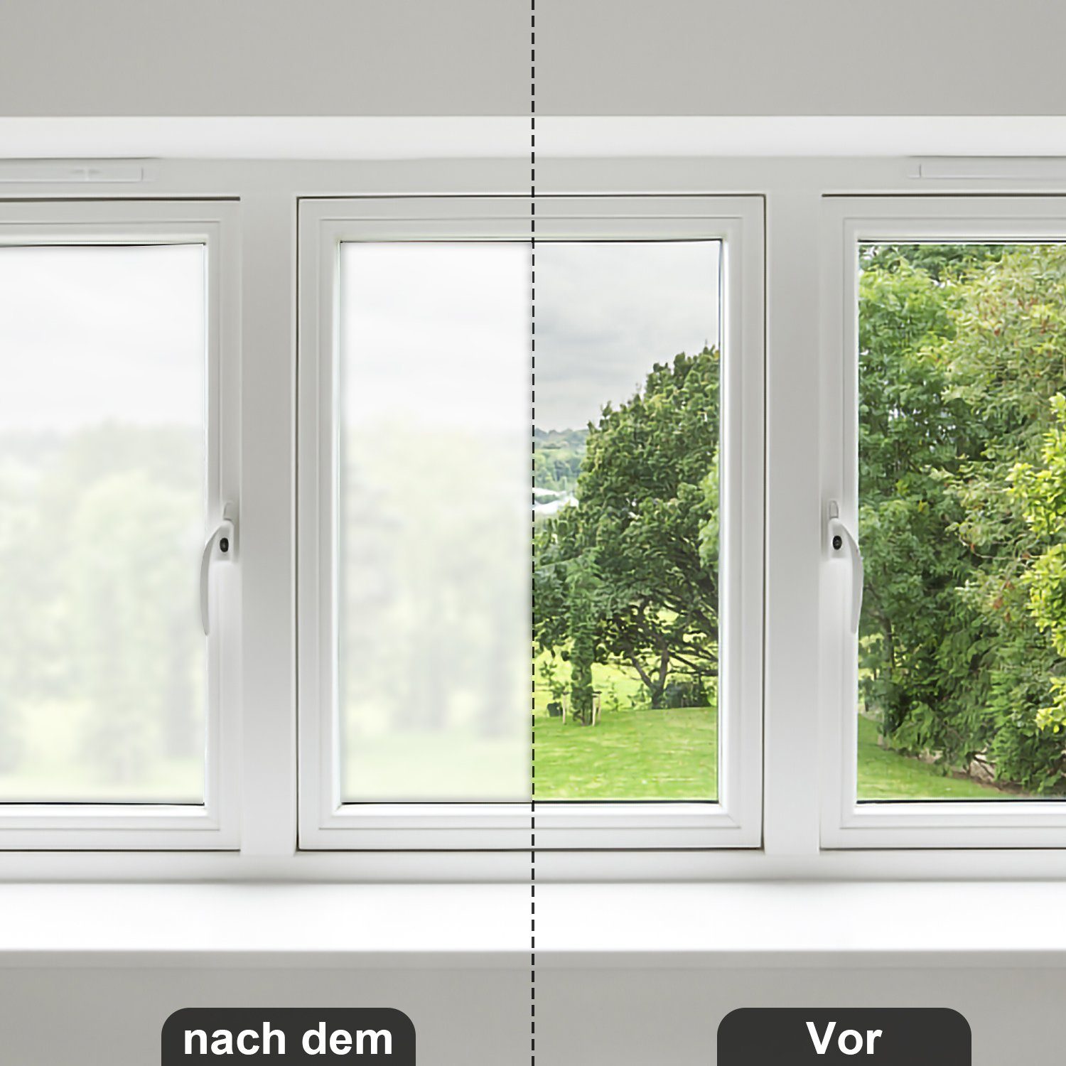 TolleTour Fensterfolie Tönungsfolie milchglas Sichtschutzfolie Fensterfolie Statische, 45*200CM